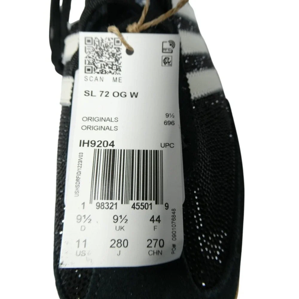 Adidas Women's SL‎ 72 OG IH9204 Black White Red Size 11 Retro Running Sneaker